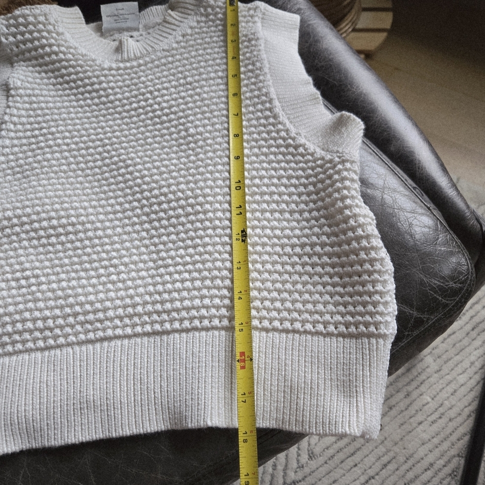 Varley Randal Crop Knit Tank Top Sweater S EUC Coastal Spring Crochet Parisian - Picture 14 of 16